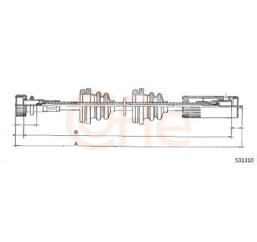 Hřídel tachometru COFLE S31310