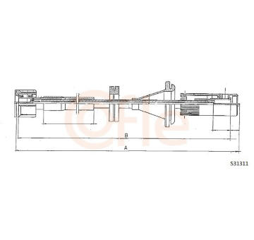 Hriadeľ tachometra COFLE S31311