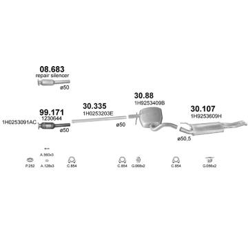 Výfukový systém POLMO POLMO01007