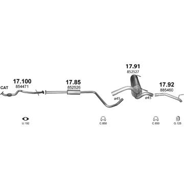 Výfukový systém POLMO POLMO40021