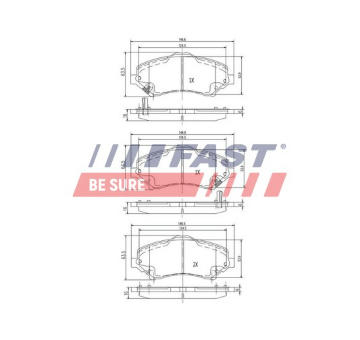 Sada brzdových destiček, kotoučová brzda FAST FT29160