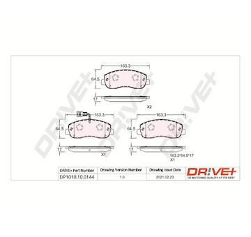 Sada brzdových destiček, kotoučová brzda Dr!ve+ DP1010.10.0144