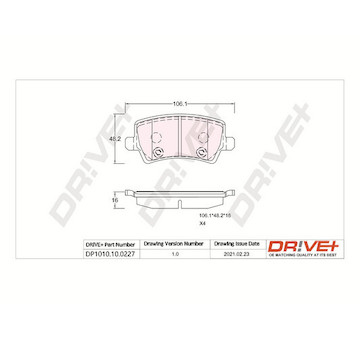 Sada brzdových destiček, kotoučová brzda Dr!ve+ DP1010.10.0227