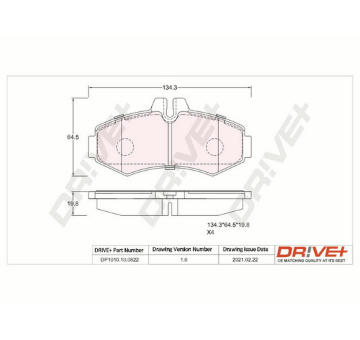 Sada brzdových destiček, kotoučová brzda Dr!ve+ DP1010.10.0822