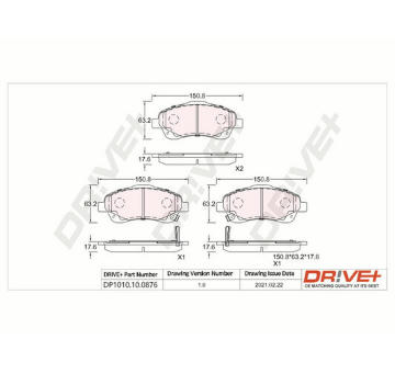 Sada brzdových destiček, kotoučová brzda Dr!ve+ DP1010.10.0876