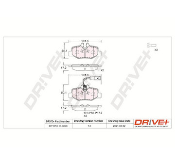 Sada brzdových destiček, kotoučová brzda Dr!ve+ DP1010.10.0898