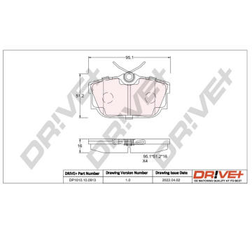 Sada brzdových destiček, kotoučová brzda Dr!ve+ DP1010.10.0913