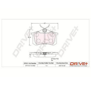 Sada brzdových destiček, kotoučová brzda Dr!ve+ DP1010.10.0952