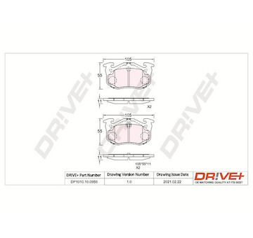 Sada brzdových destiček, kotoučová brzda Dr!ve+ DP1010.10.0959