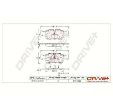 Sada brzdových destiček, kotoučová brzda Dr!ve+ DP1010.10.0960