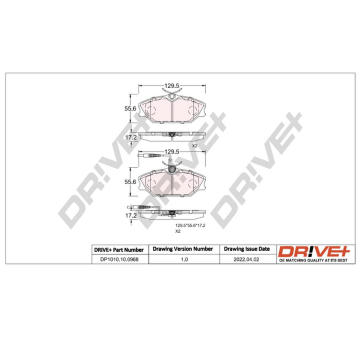 Sada brzdových destiček, kotoučová brzda Dr!ve+ DP1010.10.0968