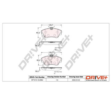 Sada brzdových destiček, kotoučová brzda Dr!ve+ DP1010.10.0982