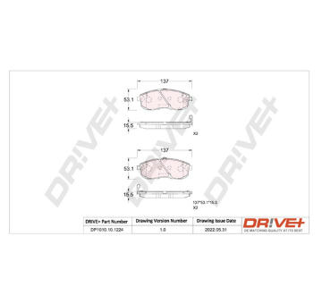 Sada brzdových destiček, kotoučová brzda Dr!ve+ DP1010.10.1224