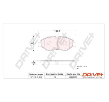 Sada brzdových destiček, kotoučová brzda Dr!ve+ DP1010.10.1248