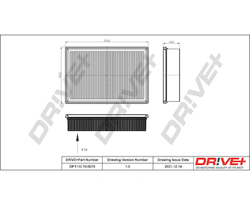 Vzduchový filtr Dr!ve+ DP1110.10.0079