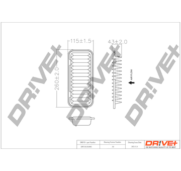 Vzduchový filtr Dr!ve+ DP1110.10.0085