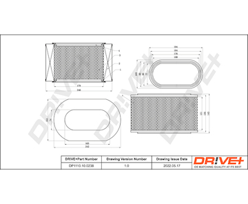 Vzduchový filtr Dr!ve+ DP1110.10.0238