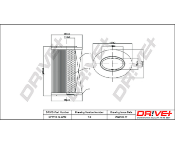 Vzduchový filtr Dr!ve+ DP1110.10.0239