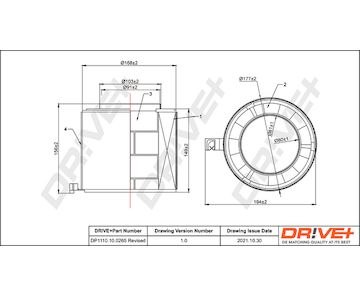 Vzduchový filtr Dr!ve+ DP1110.10.0265