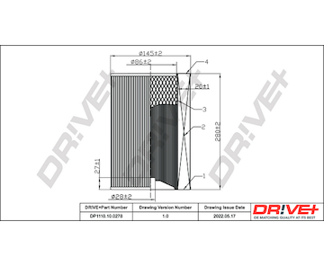 Vzduchový filtr Dr!ve+ DP1110.10.0278