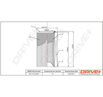 Vzduchový filtr Dr!ve+ DP1110.10.0279
