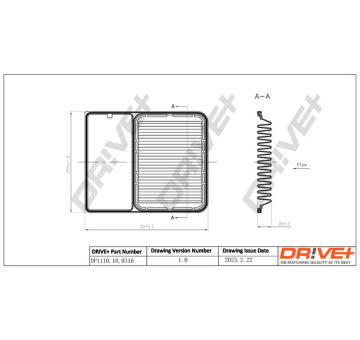 Vzduchový filtr Dr!ve+ DP1110.10.0316