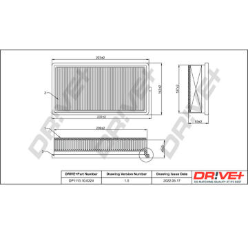 Vzduchový filtr Dr!ve+ DP1110.10.0324
