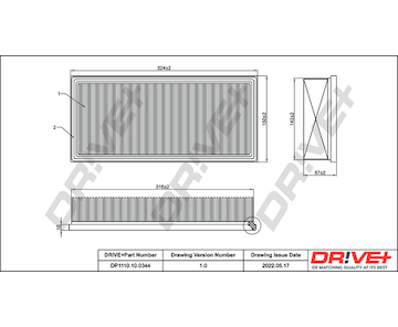 Vzduchový filtr Dr!ve+ DP1110.10.0344