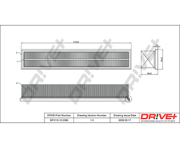 Vzduchový filtr Dr!ve+ DP1110.10.0360