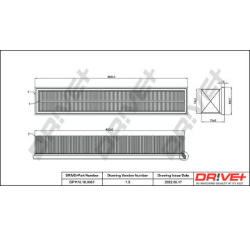 Vzduchový filtr Dr!ve+ DP1110.10.0361