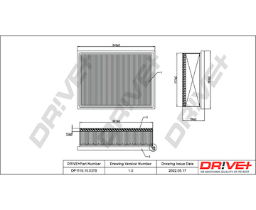 Vzduchový filtr Dr!ve+ DP1110.10.0378