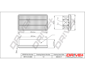 Vzduchový filtr Dr!ve+ DP1110.10.0483