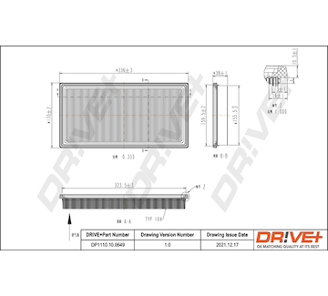 Vzduchový filtr Dr!ve+ DP1110.10.0649