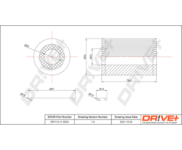 Olejový filtr Dr!ve+ DP1110.11.0029