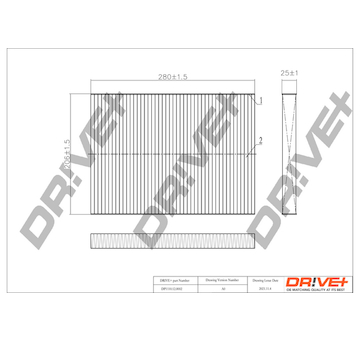 Filtr, vzduch v interiéru Dr!ve+ DP1110.12.0002