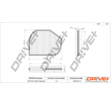 Filtr, vzduch v interiéru Dr!ve+ DP1110.12.0010