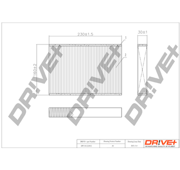 Filtr, vzduch v interiéru Dr!ve+ DP1110.12.0012