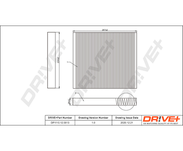 Filtr, vzduch v interiéru Dr!ve+ DP1110.12.0013