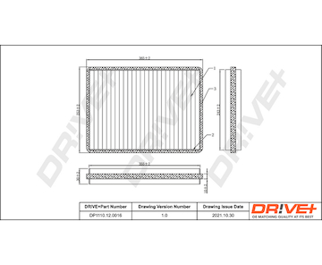 Filtr, vzduch v interiéru Dr!ve+ DP1110.12.0016