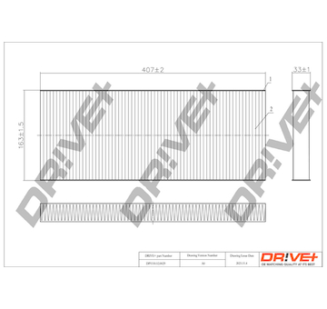 Filtr, vzduch v interiéru Dr!ve+ DP1110.12.0029