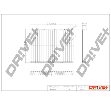 Filtr, vzduch v interiéru Dr!ve+ DP1110.12.0031