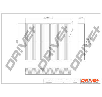 Filtr, vzduch v interiéru Dr!ve+ DP1110.12.0040