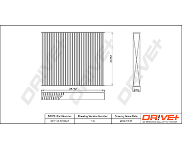 Filtr, vzduch v interiéru Dr!ve+ DP1110.12.0042