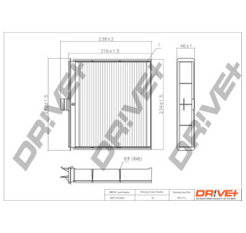 Filtr, vzduch v interiéru Dr!ve+ DP1110.12.0043