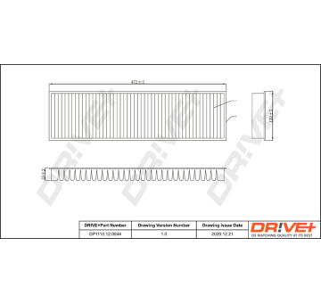 Filtr, vzduch v interiéru Dr!ve+ DP1110.12.0044