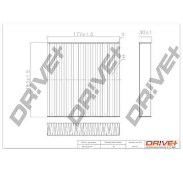 Filtr, vzduch v interiéru Dr!ve+ DP1110.12.0046