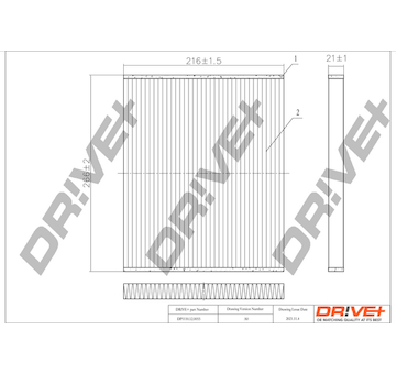 Filtr, vzduch v interiéru Dr!ve+ DP1110.12.0055