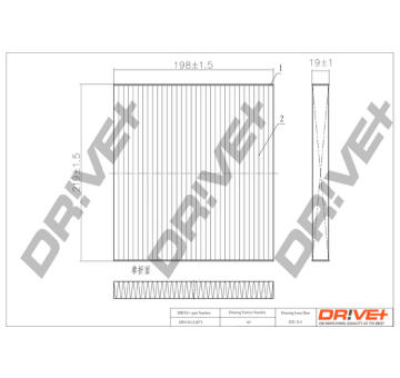 Filtr, vzduch v interiéru Dr!ve+ DP1110.12.0075