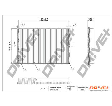 Filtr, vzduch v interiéru Dr!ve+ DP1110.12.0080