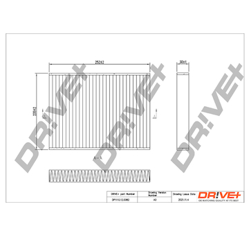 Filtr, vzduch v interiéru Dr!ve+ DP1110.12.0082